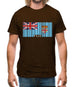 Fiji Barcode Style Flag Mens T-Shirt