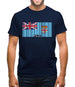 Fiji Barcode Style Flag Mens T-Shirt