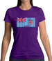 Fiji Barcode Style Flag Womens T-Shirt