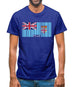 Fiji Barcode Style Flag Mens T-Shirt