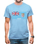 Fiji Barcode Style Flag Mens T-Shirt