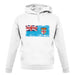 Fiji Grunge Style Flag unisex hoodie