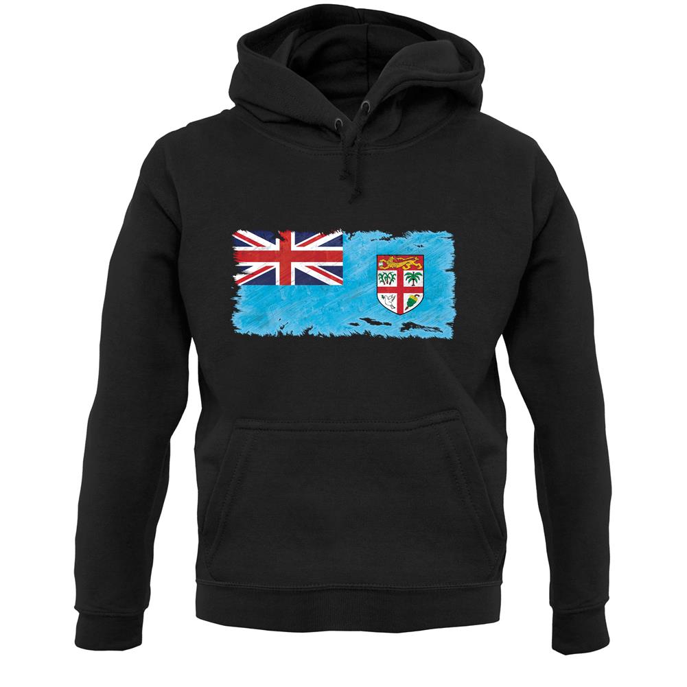 Fiji Grunge Style Flag Unisex Hoodie