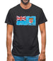 Fiji Grunge Style Flag Mens T-Shirt