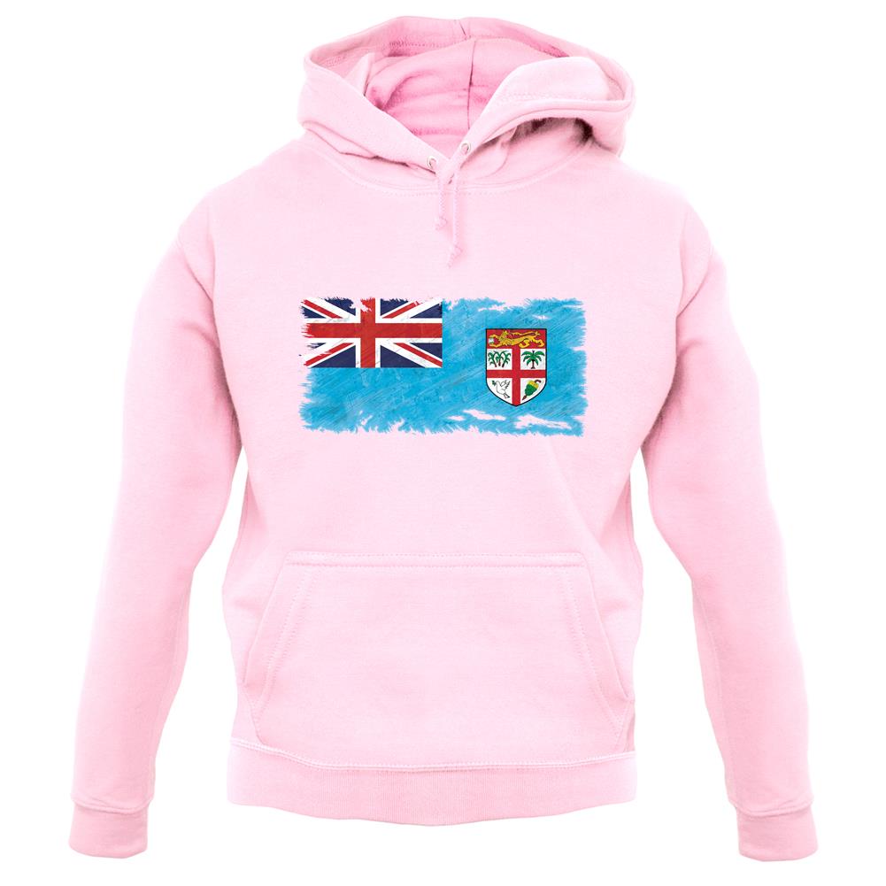 Fiji Grunge Style Flag unisex hoodie