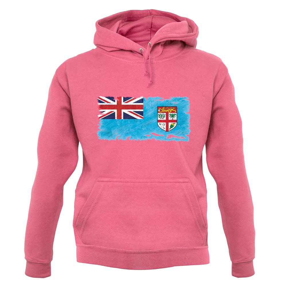 Fiji Grunge Style Flag unisex hoodie