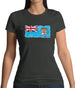 Fiji Grunge Style Flag Womens T-Shirt