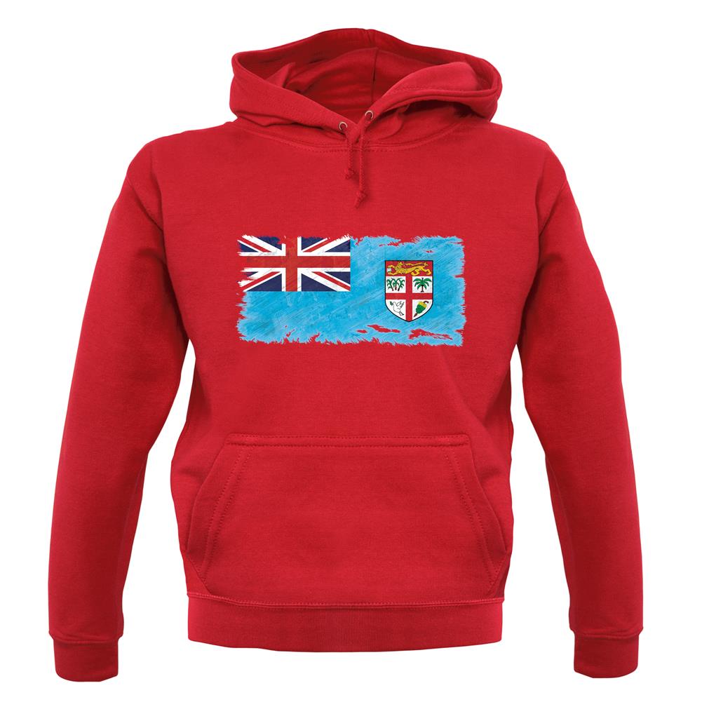 Fiji Grunge Style Flag unisex hoodie