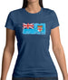 Fiji Grunge Style Flag Womens T-Shirt