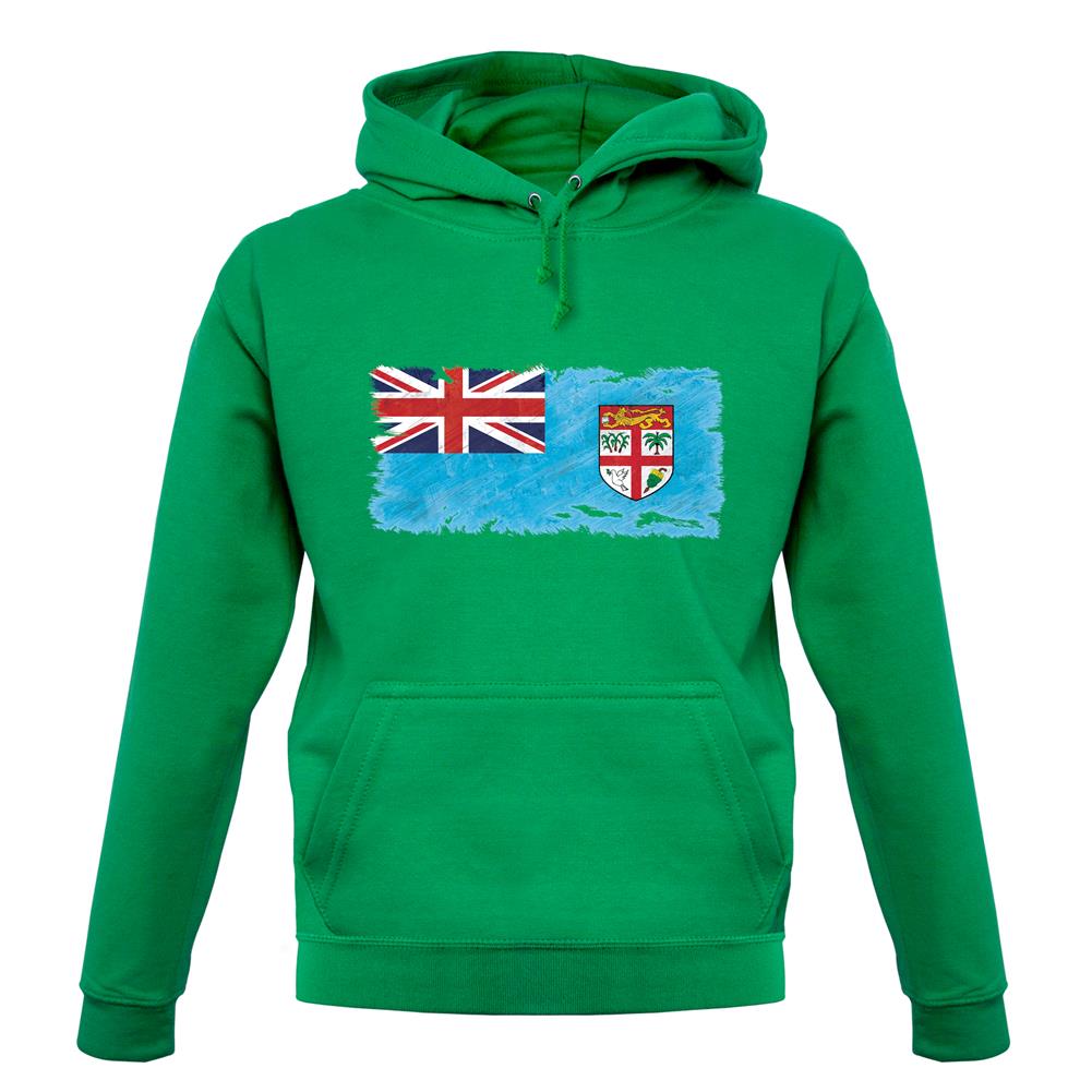 Fiji Grunge Style Flag unisex hoodie