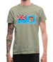 Fiji Grunge Style Flag Mens T-Shirt