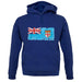 Fiji Grunge Style Flag unisex hoodie