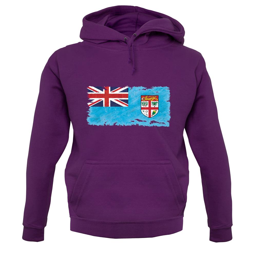 Fiji Grunge Style Flag unisex hoodie