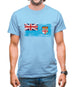 Fiji Grunge Style Flag Mens T-Shirt