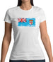 Fiji Grunge Style Flag Womens T-Shirt