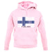 Finland Barcode Style Flag unisex hoodie