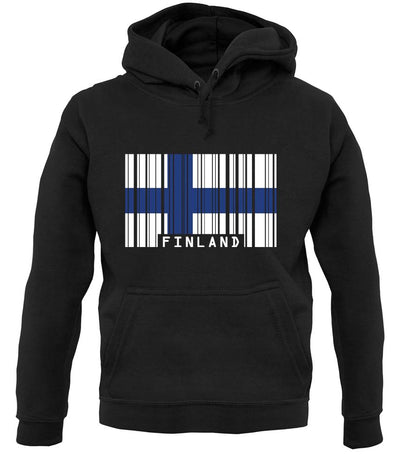 Finland Barcode Style Flag unisex hoodie