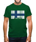 Finland Barcode Style Flag Mens T-Shirt