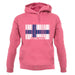 Finland Barcode Style Flag unisex hoodie