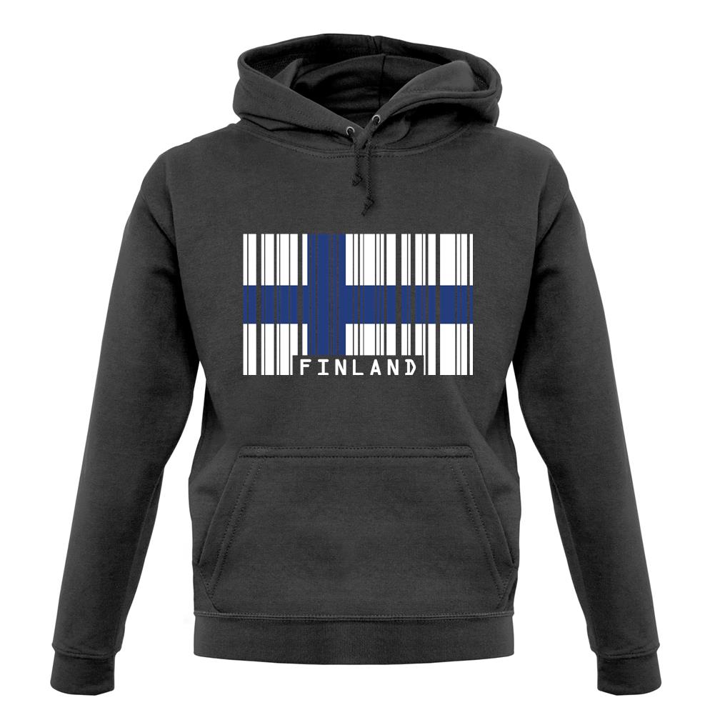 Finland Barcode Style Flag unisex hoodie