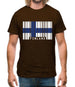 Finland Barcode Style Flag Mens T-Shirt