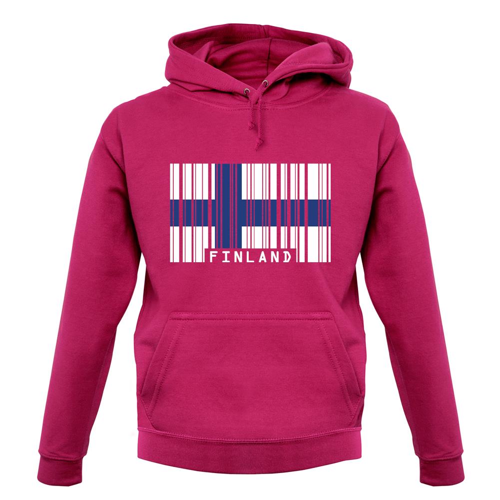 Finland Barcode Style Flag unisex hoodie