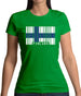 Finland Barcode Style Flag Womens T-Shirt