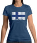 Finland Barcode Style Flag Womens T-Shirt