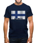 Finland Barcode Style Flag Mens T-Shirt