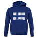 Finland Barcode Style Flag unisex hoodie