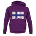 Finland Barcode Style Flag unisex hoodie