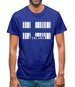 Finland Barcode Style Flag Mens T-Shirt