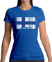 Finland Barcode Style Flag Womens T-Shirt