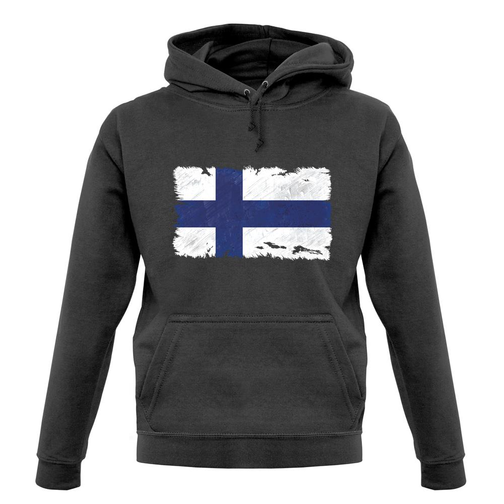 Finland Grunge Style Flag unisex hoodie