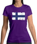 Finland Grunge Style Flag Womens T-Shirt