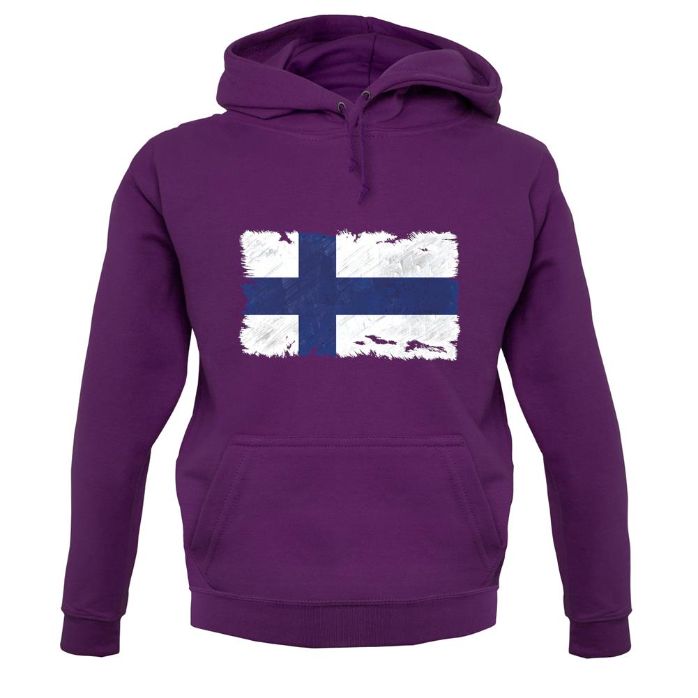 Finland Grunge Style Flag unisex hoodie