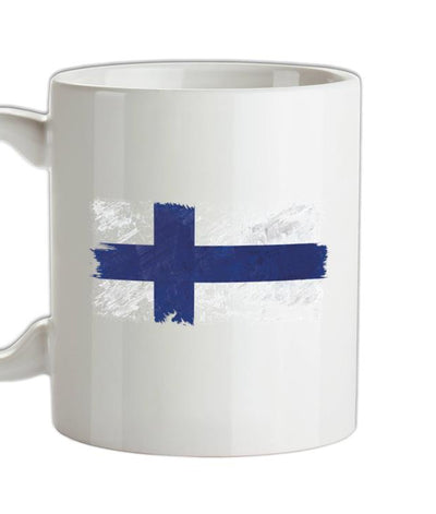 Finland Grunge Style Flag Ceramic Mug