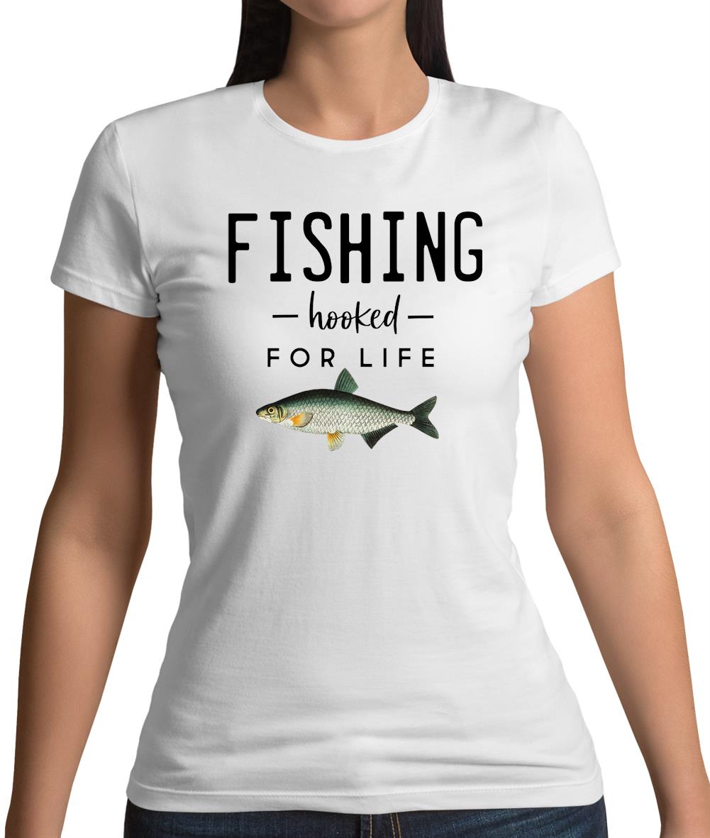 Fishing Hooked For Life Womens T-Shirt