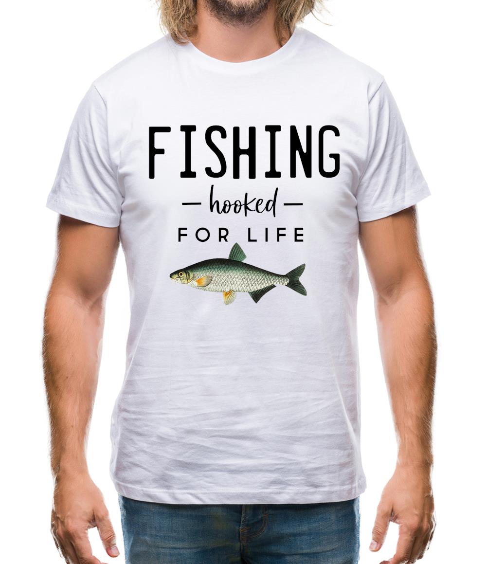 Fishing Hooked For Life Mens T-Shirt