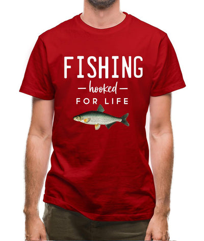 Fishing Hooked For Life Mens T-Shirt