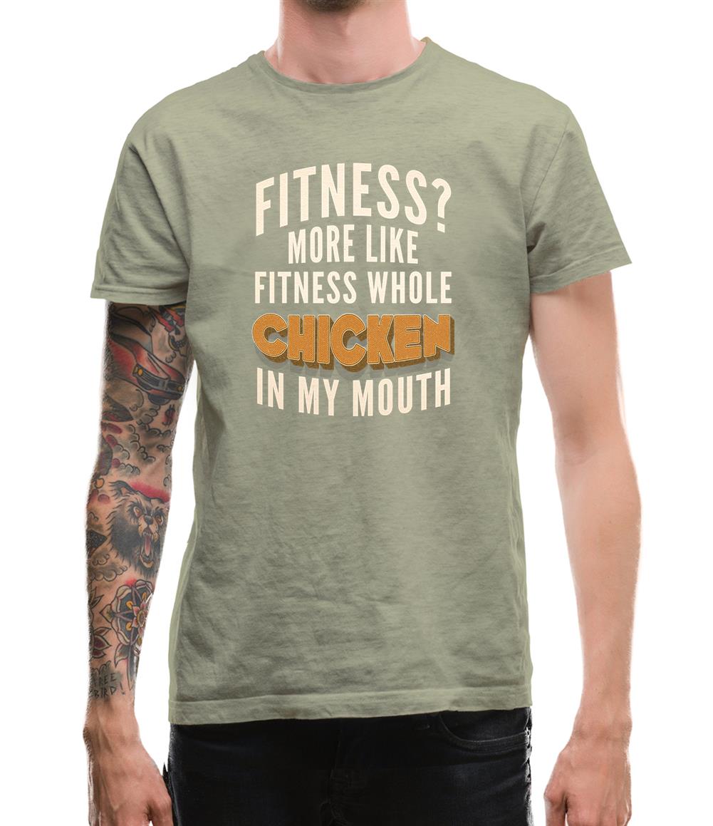 Fitness Whole Chicken In My Mouth Mens T-Shirt