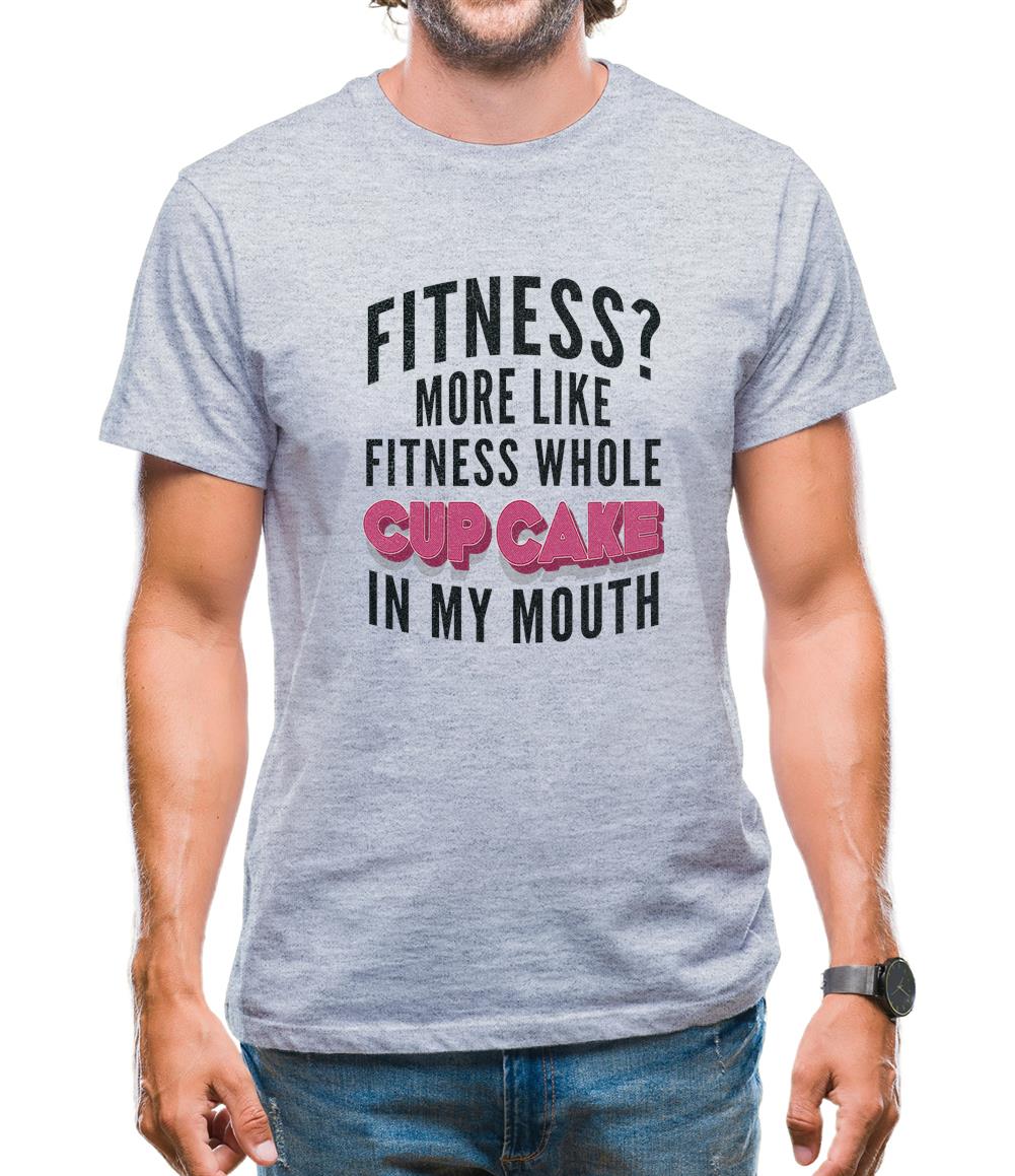 Fitness Cupcake In My Mouth Mens T-Shirt