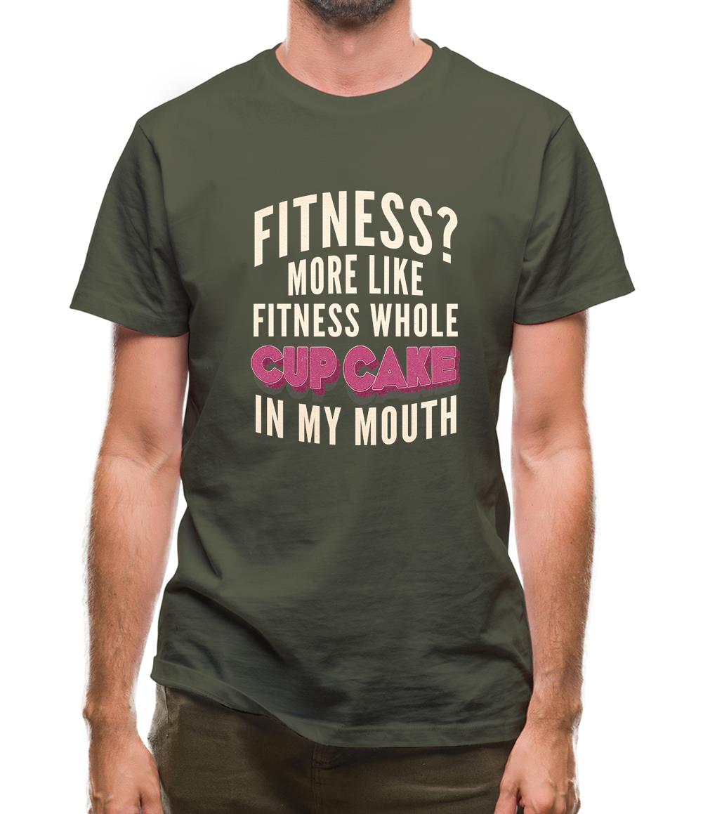 Fitness Cupcake In My Mouth Mens T-Shirt