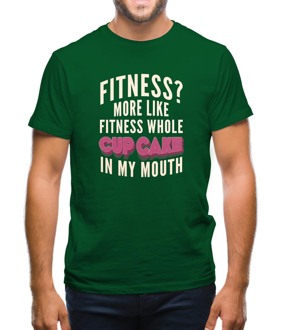 Fitness Cupcake In My Mouth Mens T-Shirt