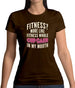 Fitness Cupcake In My Mouth Womens T-Shirt