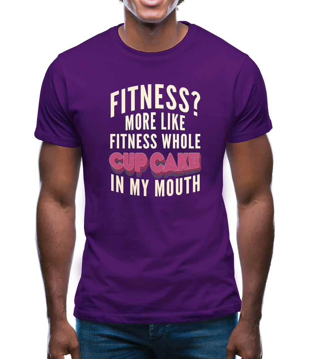 Fitness Cupcake In My Mouth Mens T-Shirt