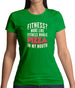 Fitness Pizza In My Mouth Womens T-Shirt