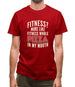 Fitness Pizza In My Mouth Mens T-Shirt