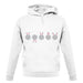 Five Bunnies unisex hoodie