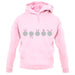 Five Bunnies unisex hoodie